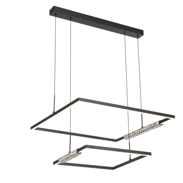 Zafra 2 Tier 3CCT Integrated Led Crystal Modern Pendant