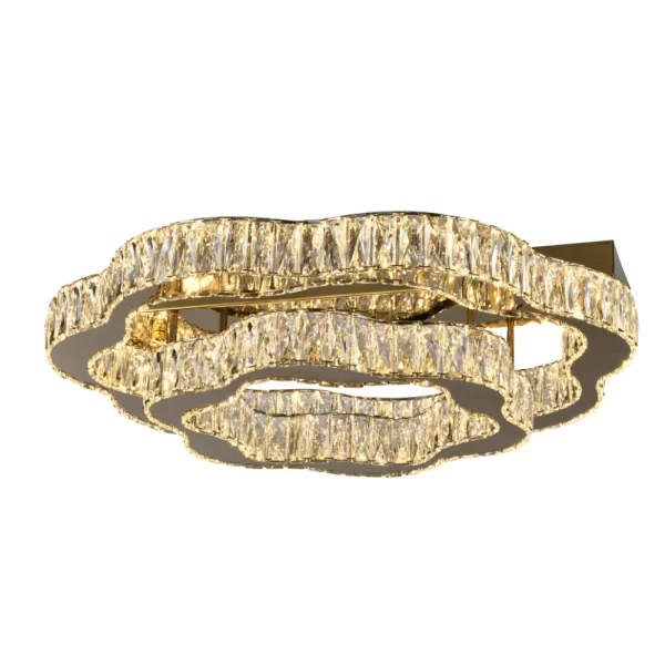 Jura 2 Ring 3CCT LED Close to Celling Crystal with Dimmable Bluetooth Remote