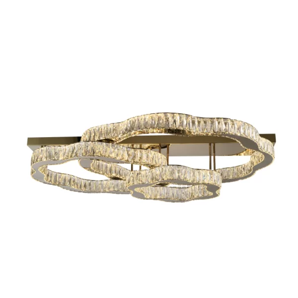 Jura 3 Ring 3CCT LED Close to Celling Crystal with Dimmable Bluetooth Remote