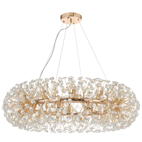 Lerida 24 Light Round Shape Modern Elegant Crystal  Pendant