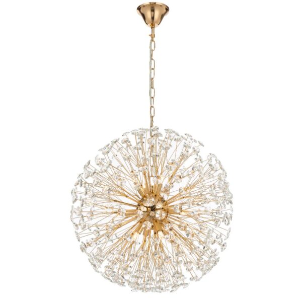 Lerida 12 Light Round Ball Shape Modern Elegant Crystal  Pendant