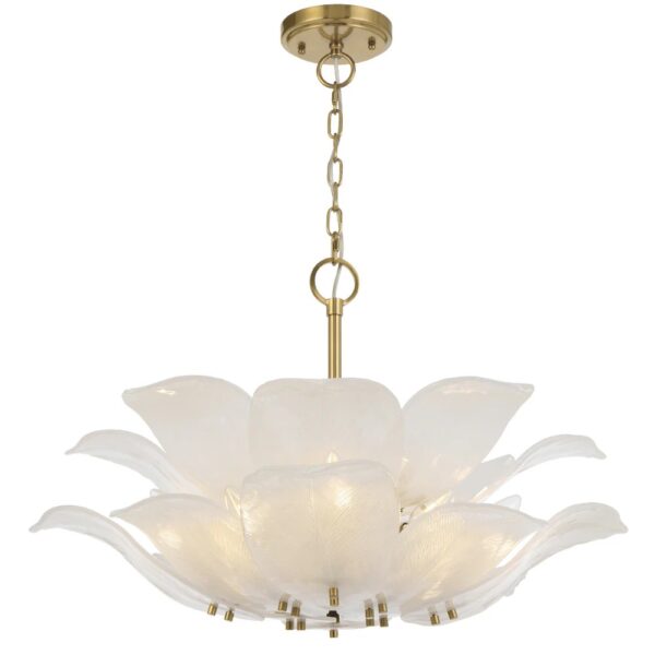 Monte 8 Light Brass Frame Elegant Pendant