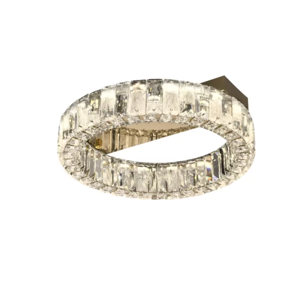 Rias 400mm 3CCT LED Close to Celling Crystal with Dimmable Bluetooth Remote