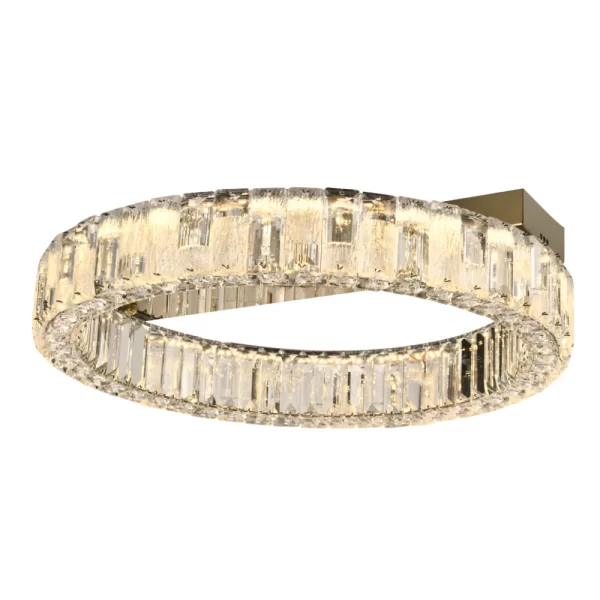 Rias 500mm 3CCT LED Close to Celling Crystal with Dimmable Bluetooth Remote