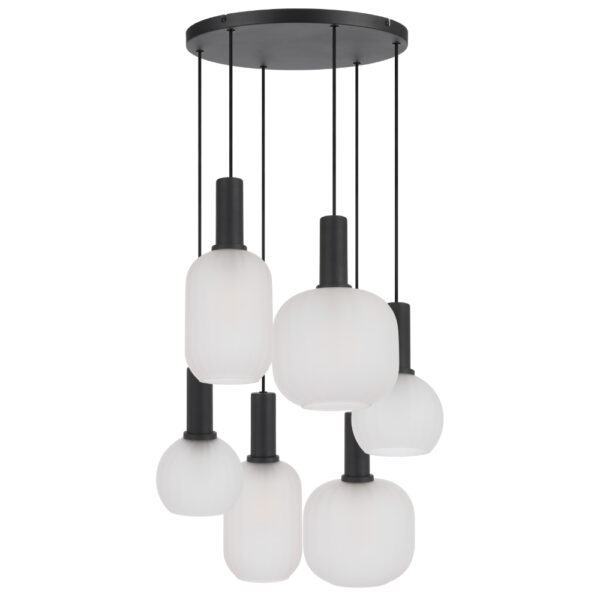 Aosta 6 Light Frost Glass Multiple Shape Pendant