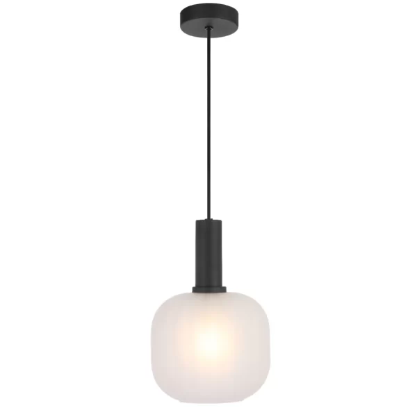 Aosta 200mm Frost Round Glass Single Pendant