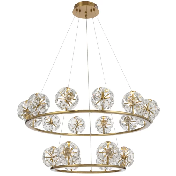Catania 18 Light Stairwell-Living Room-Modern Led Crystal Pendant