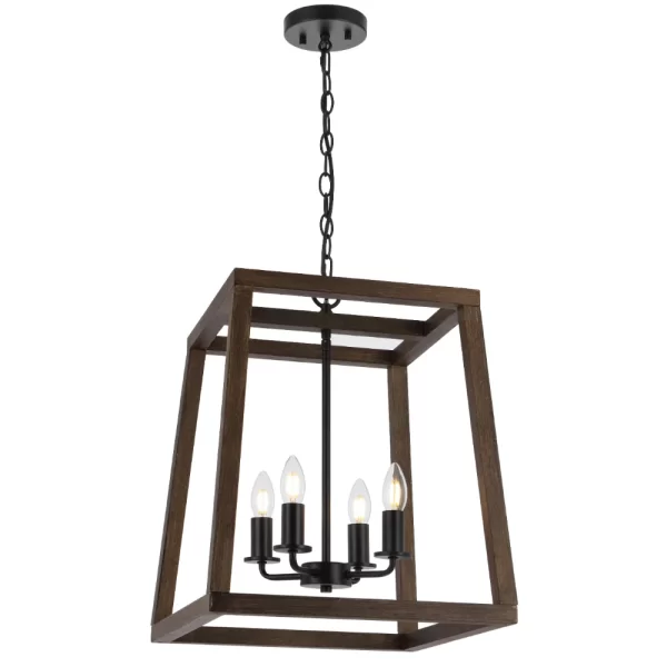 Dalton 4 Light Wooden Pendant
