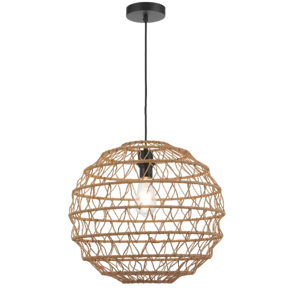 Ivalo 450mm Woven Shade Pendant
