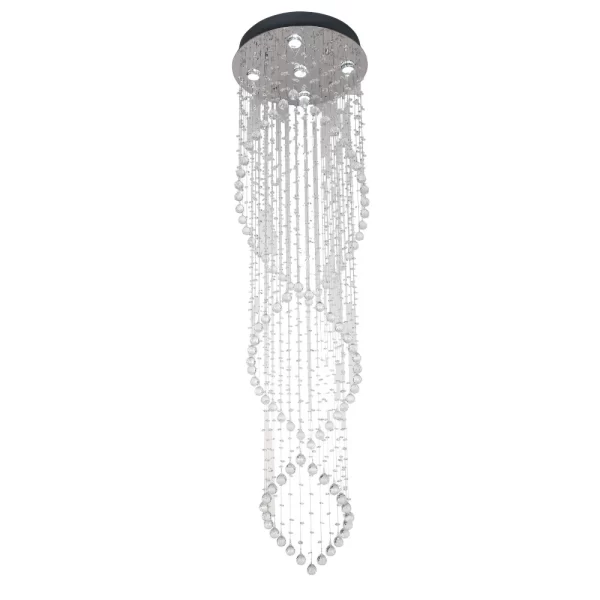 Savina 1800mm Down Shower Round Base Crystal Glass Modern Pendant