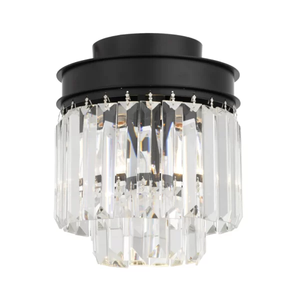 Serene Batten Fix Single Light Crystal Pendant