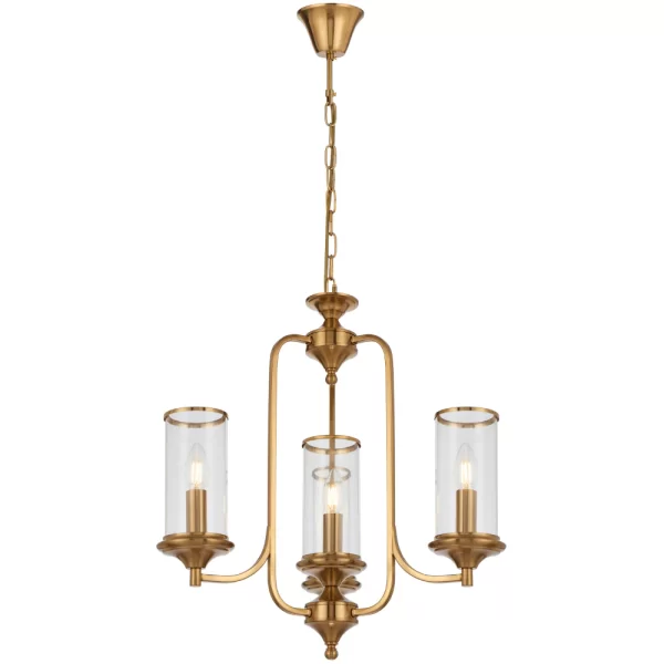 Venden 4 Light Copper Frame with Clear Glass Pendant