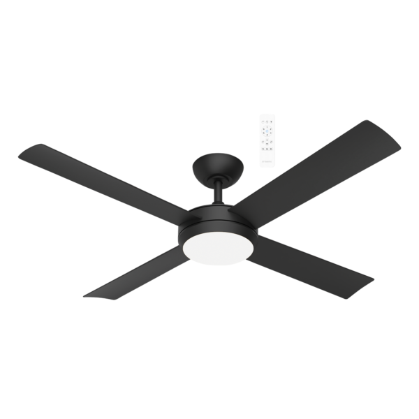 Quantum DC LED 1320mm Black Ceiling Fan With Remote Control